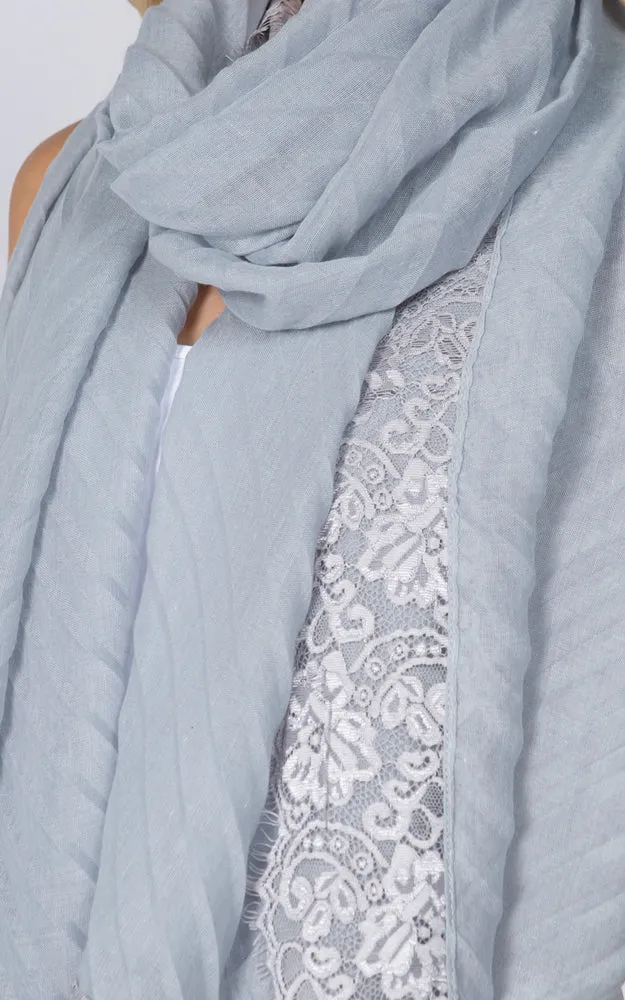 GPO556 Lace Accent Oblong Scarf