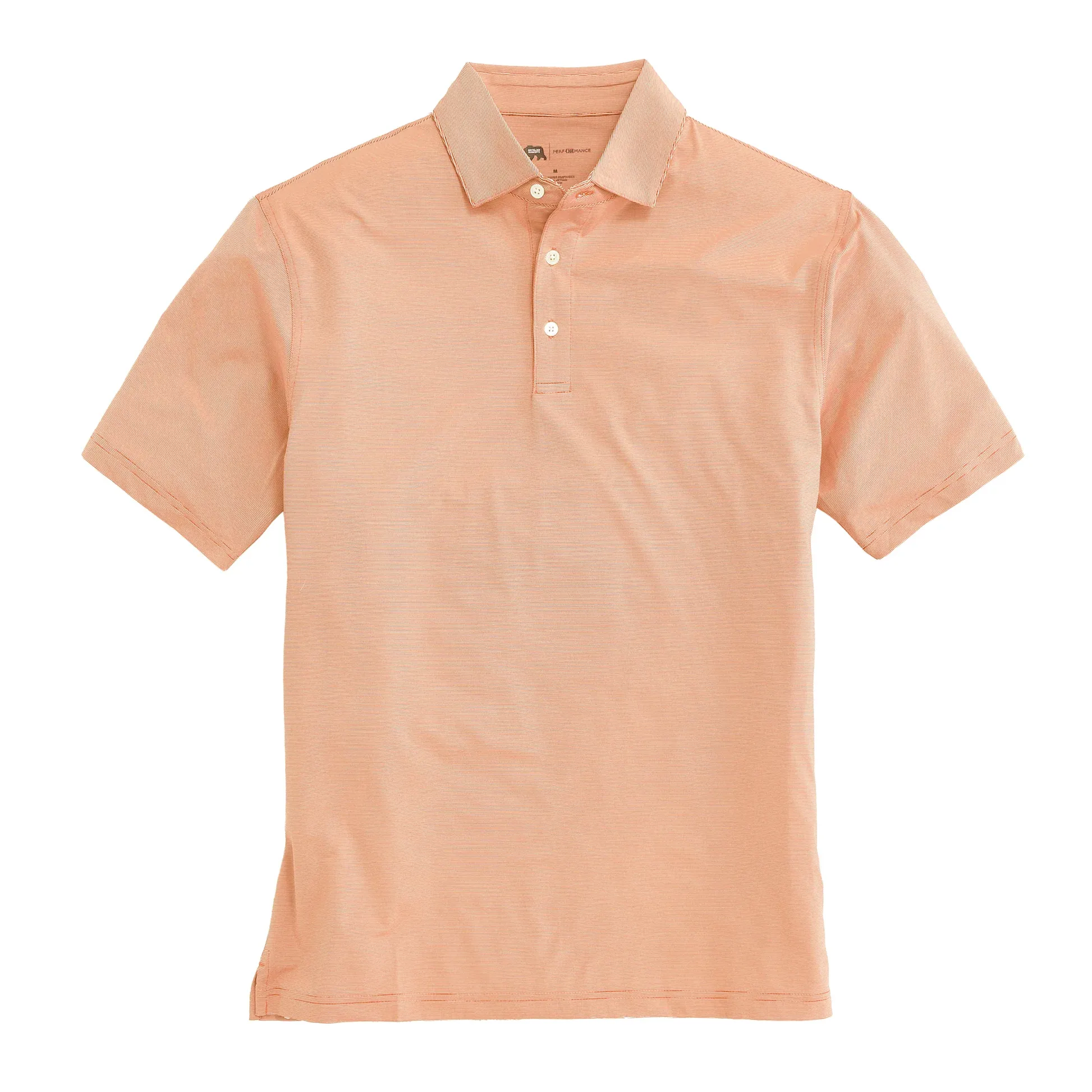 Hairline Stripe Performance Polo - Orange