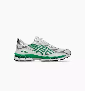 Hidden Gel NYC Mens Running Shoe - White/Green Limit One Per Customer