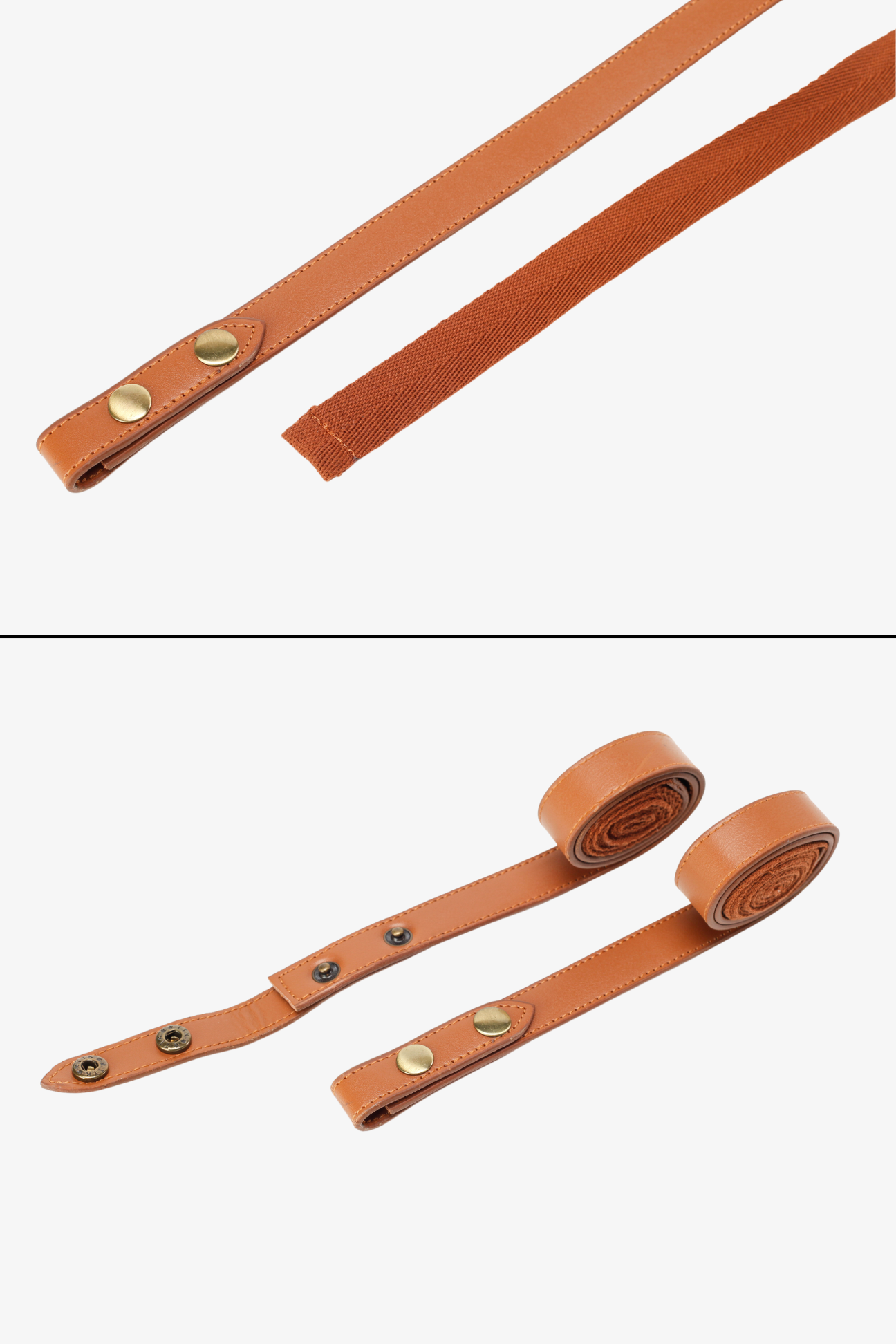 Interchangeable Tan PU Leather Strap