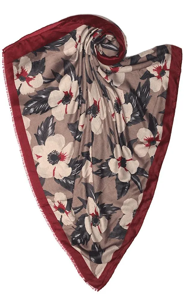 JC18153 Dogwood Festival  Printed Oblong Scarf