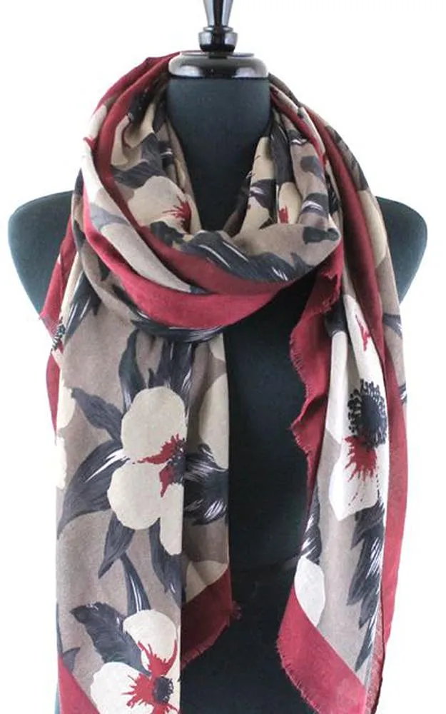 JC18153 Dogwood Festival  Printed Oblong Scarf