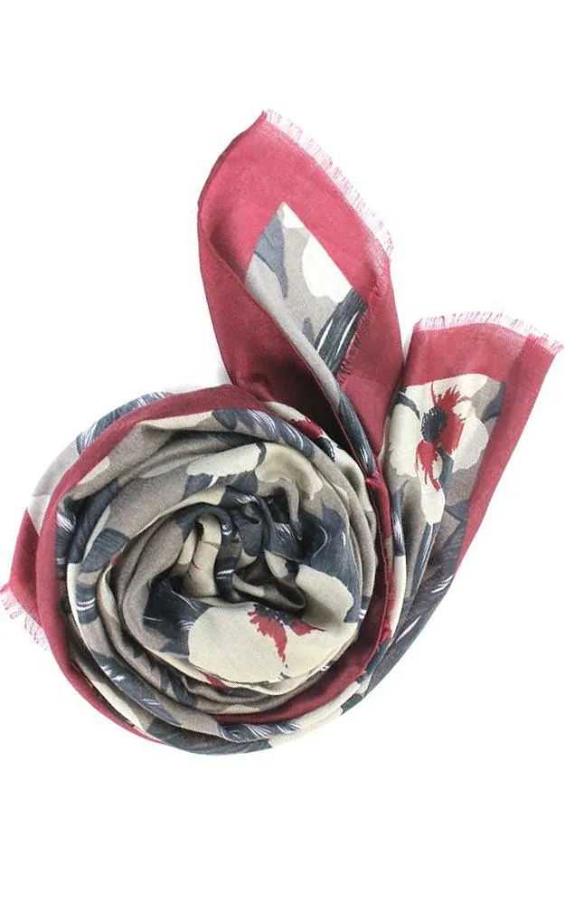 JC18153 Dogwood Festival  Printed Oblong Scarf