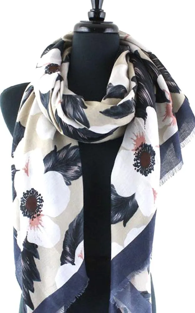 JC18153 Dogwood Festival  Printed Oblong Scarf