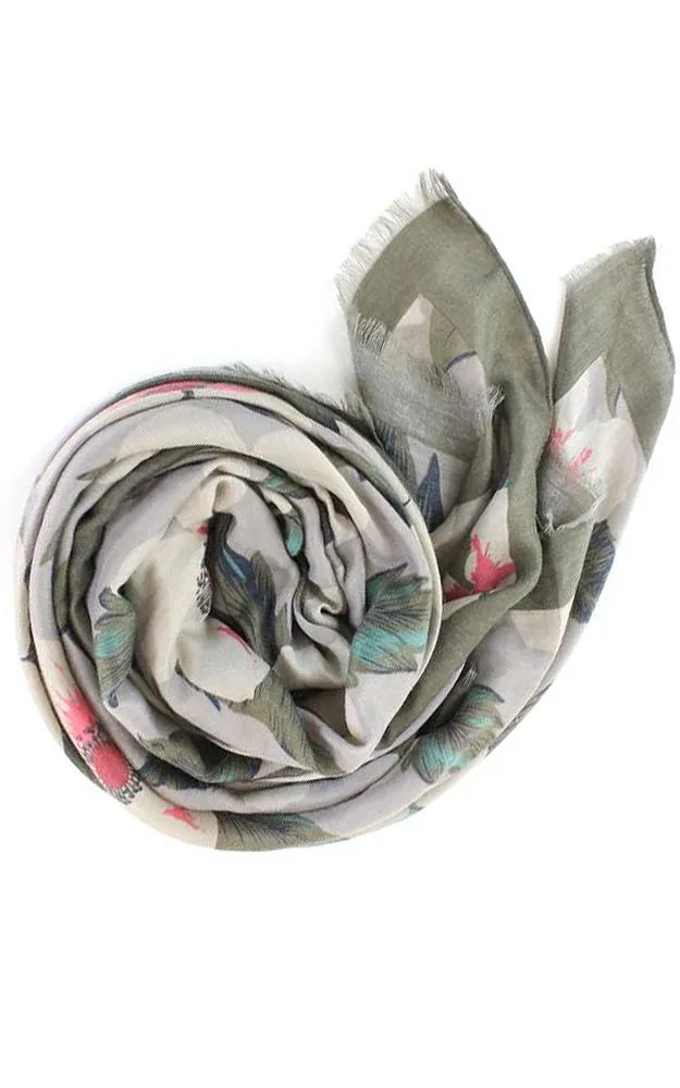 JC18153 Dogwood Festival  Printed Oblong Scarf