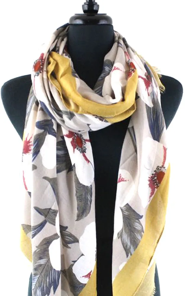 JC18153 Dogwood Festival  Printed Oblong Scarf