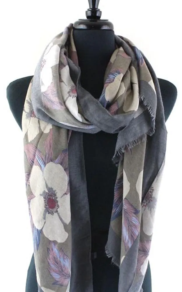 JC18153 Dogwood Festival  Printed Oblong Scarf