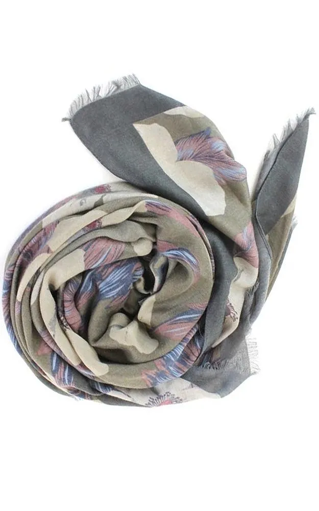 JC18153 Dogwood Festival  Printed Oblong Scarf