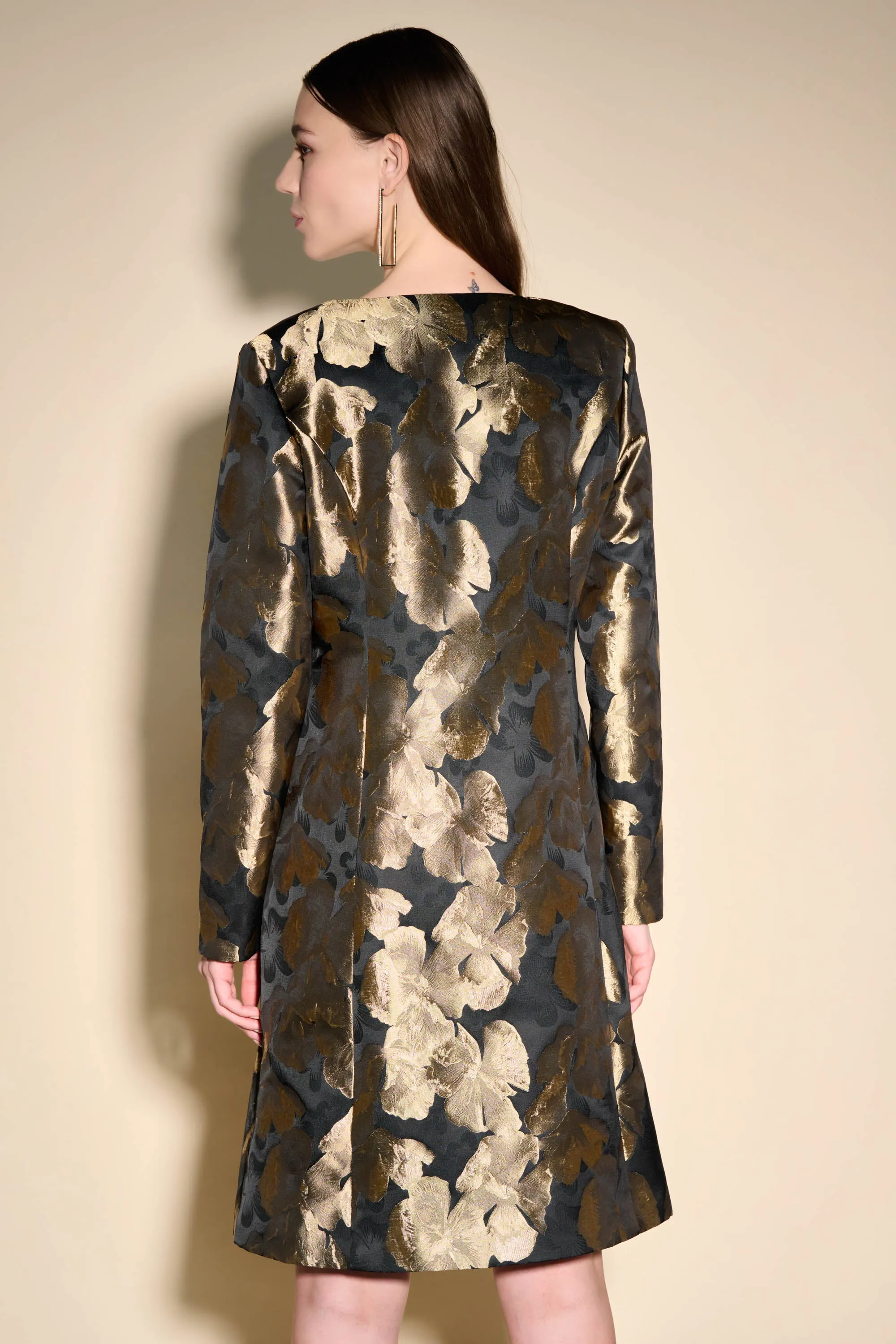 Joseph Ribkoff Printed Woven Jacquard Coat