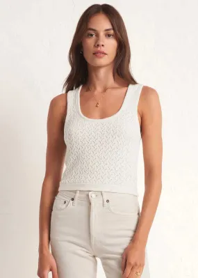 Koa Sweater Tank - White