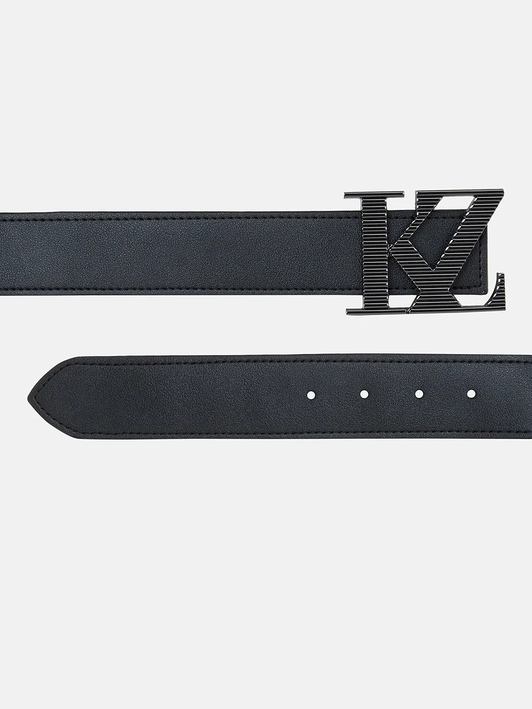 Kz Gunmetal Vegan Leather Belt