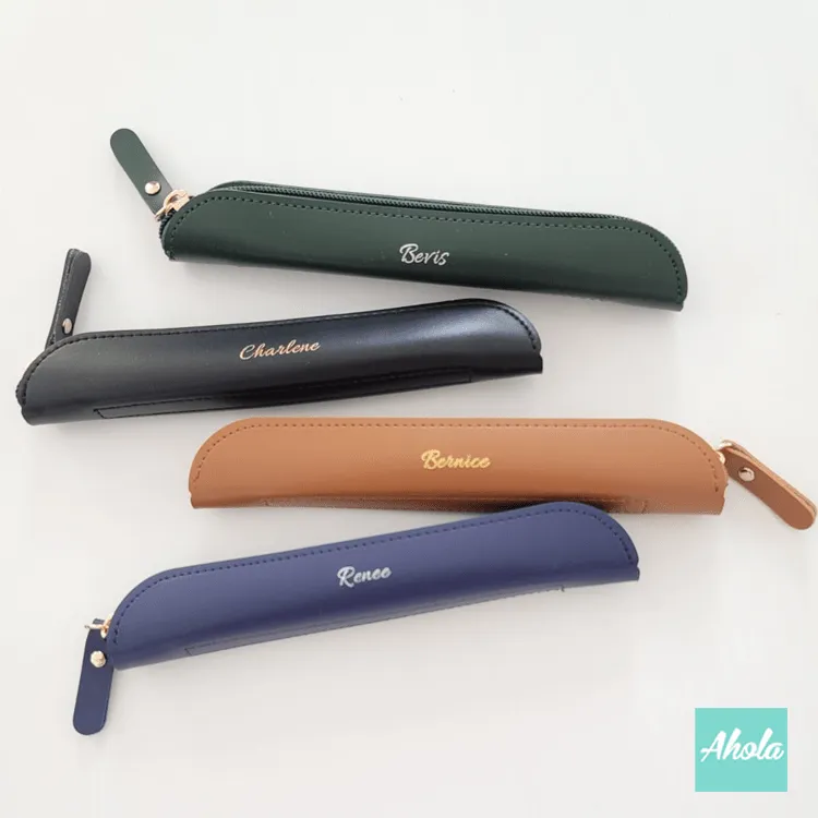 【Lewis】PU Leather Pencil Case PU皮革筆袋