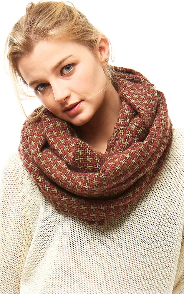 LOF919 Houndstooth Pattern Infinity Scarf