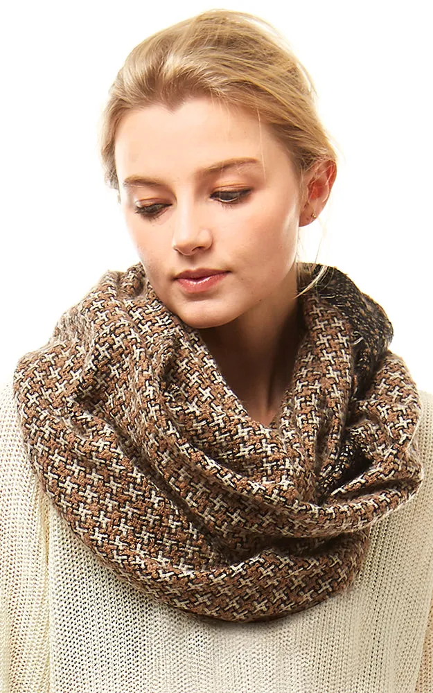 LOF919 Houndstooth Pattern Infinity Scarf