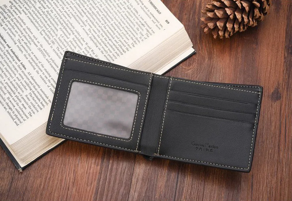 Luxury Men's Wallet PU Leather Wallet Hasp Money Purse Wallet Man Billfold Purse Business Clutch