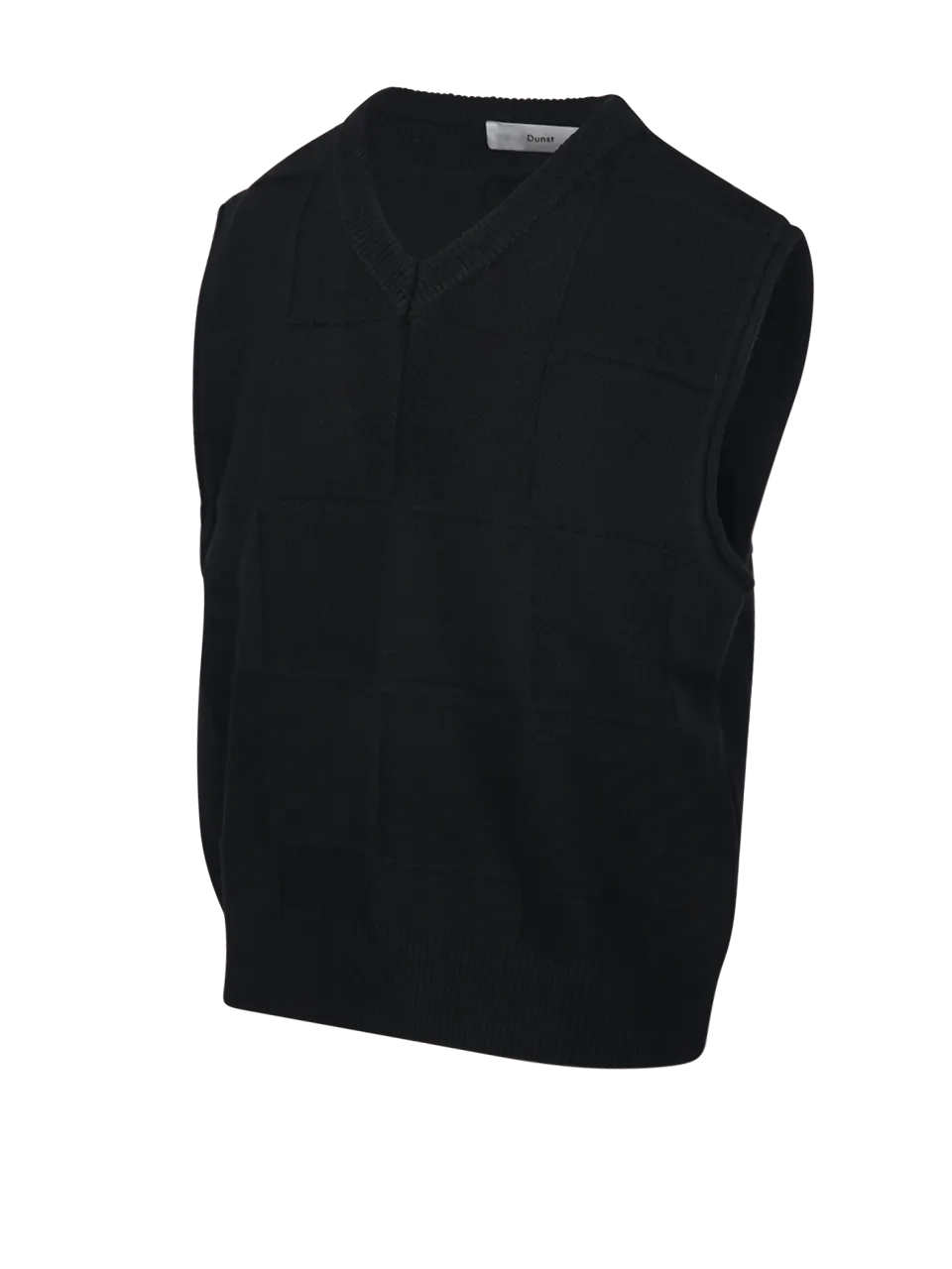 MEN DUNST BLACK POLYESTER ESSENTIAL VEST SWEATER