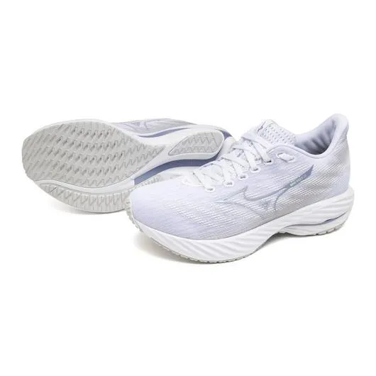 Mizuno Women's Wave Rider 28 Running Shoe in White Nimbus Cloud