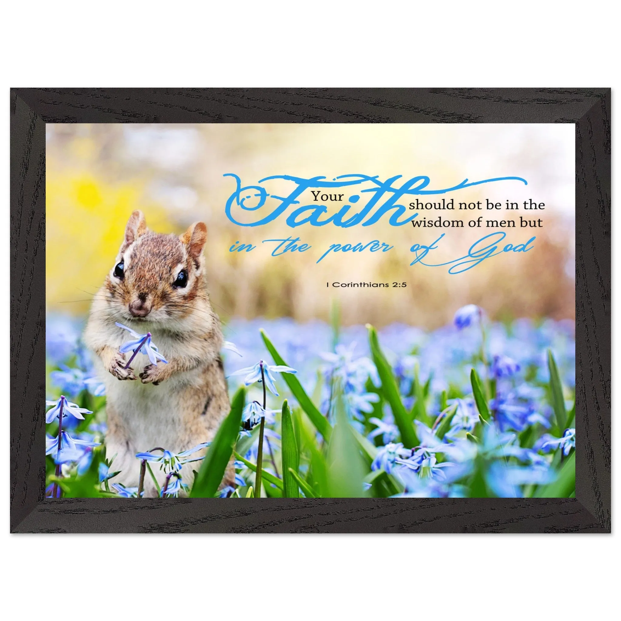 Museum-Quality Premium Wooden Framed Poster | Faith In The Power Of God ~1 Corinthians 2:5~