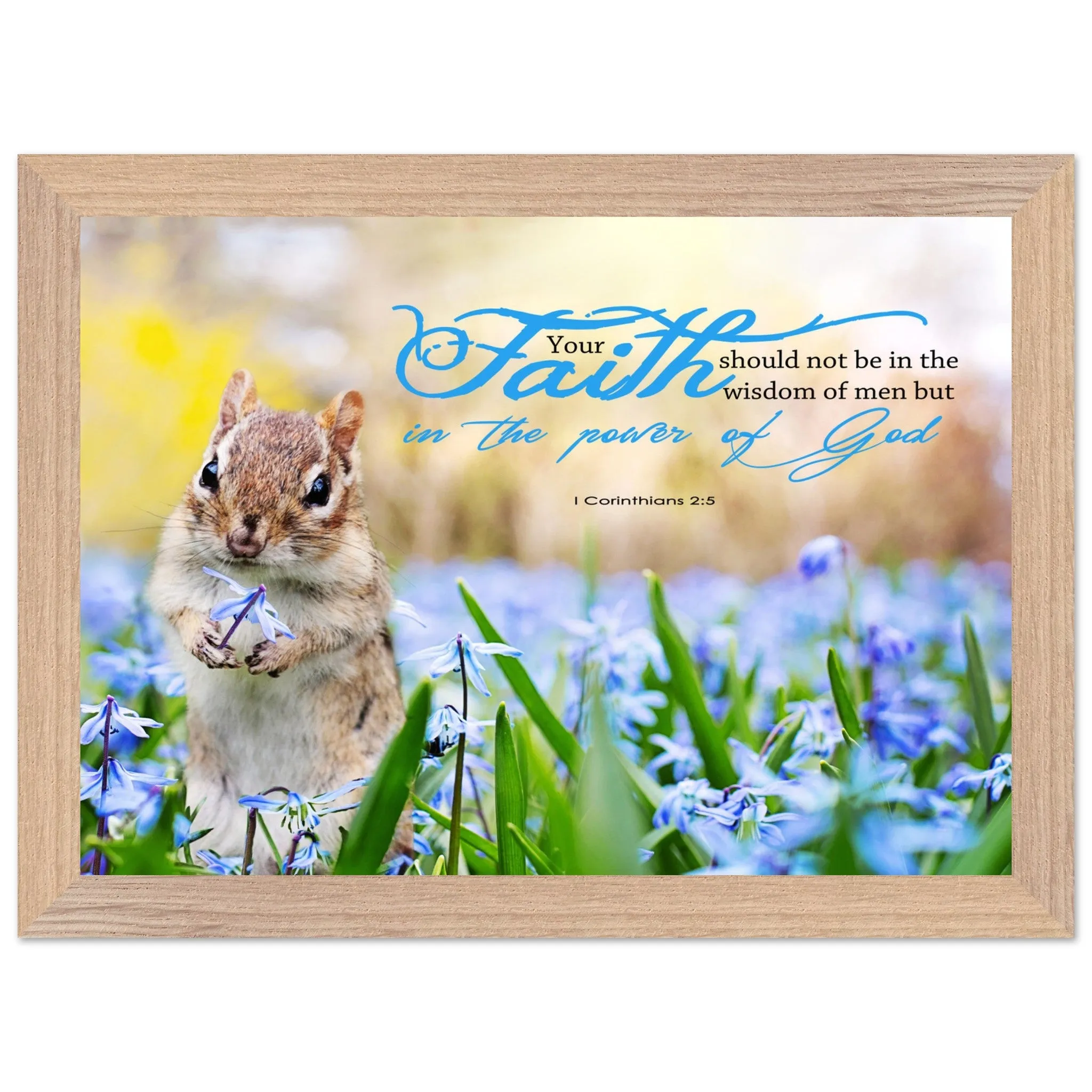 Museum-Quality Premium Wooden Framed Poster | Faith In The Power Of God ~1 Corinthians 2:5~