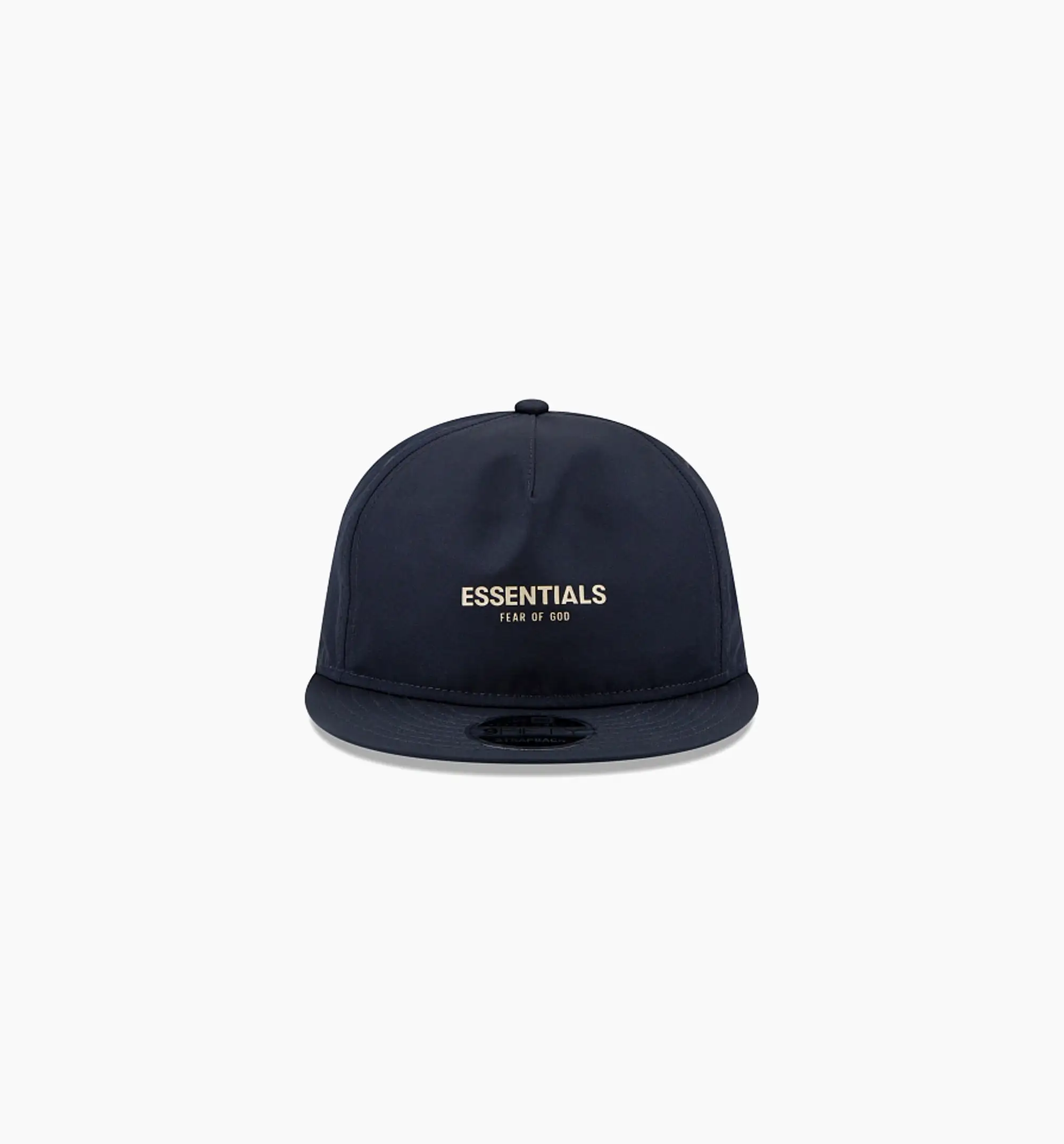 Navy Fear of God Essentials Retro Crown 9FIFTY Strapback Mens Cap - Navy