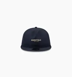 Navy Fear of God Essentials Retro Crown 9FIFTY Strapback Mens Cap - Navy