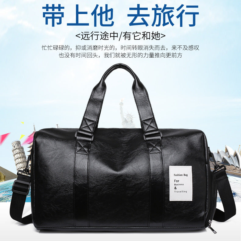 New PU leather men's and women's travel bag