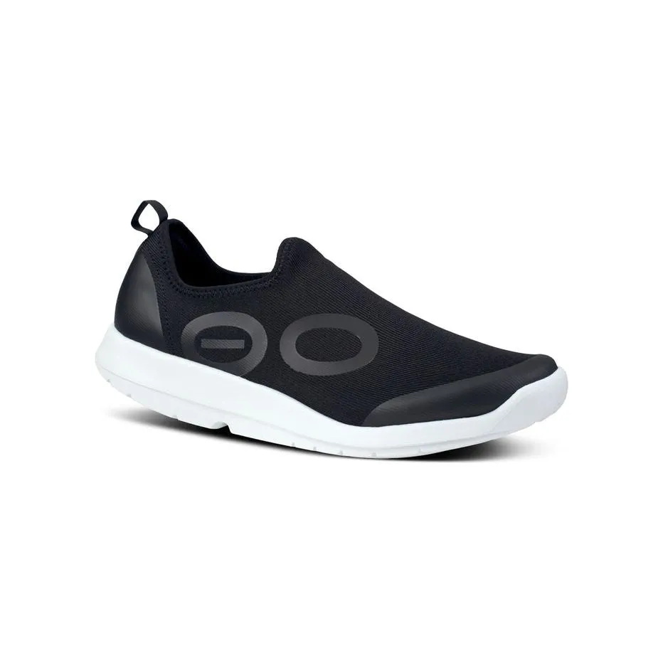 OOFOS Men's OOmg Sport Low Shoe in White/Black