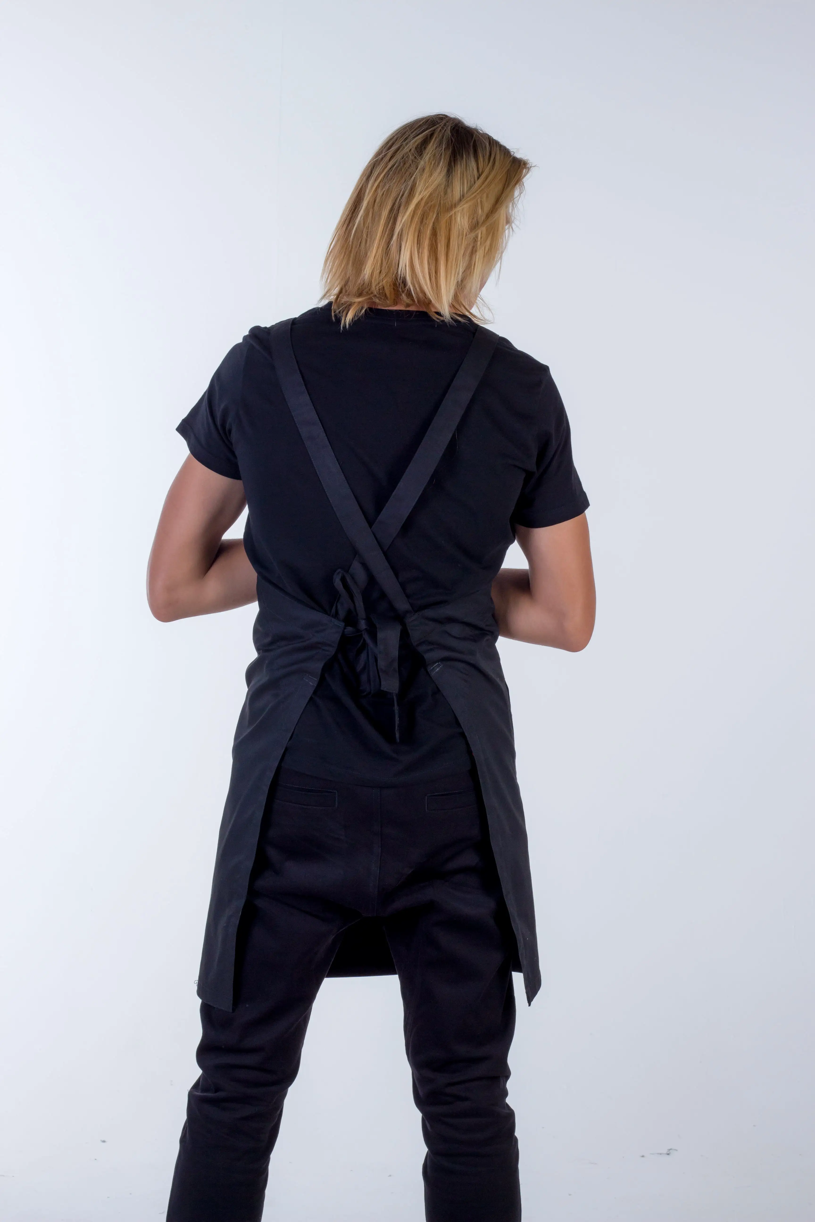 Orthodox Cross Over Apron Black