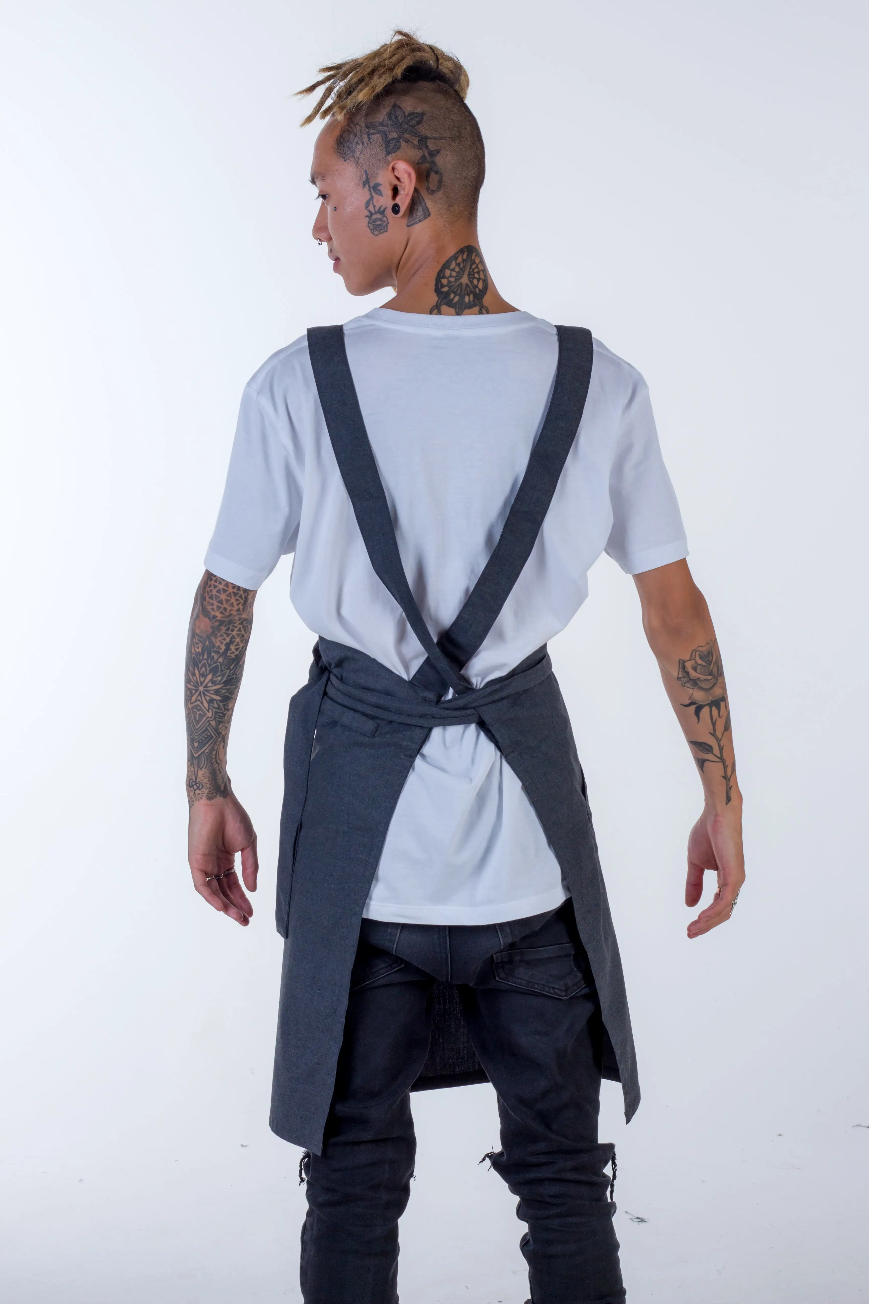 Orthodox Cross Over Apron Charcoal Grey