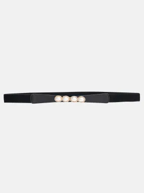 Pearl Buckle Thin Belt