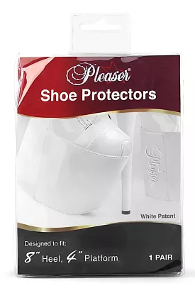 Pleaser USA Shoe Protectors 8inch  - Patent White