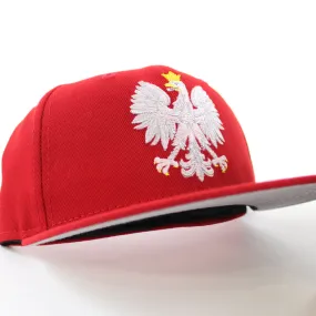 Polish Eagle New Era 59FIFTY Fitted Hat (Red Gray Under Brim)