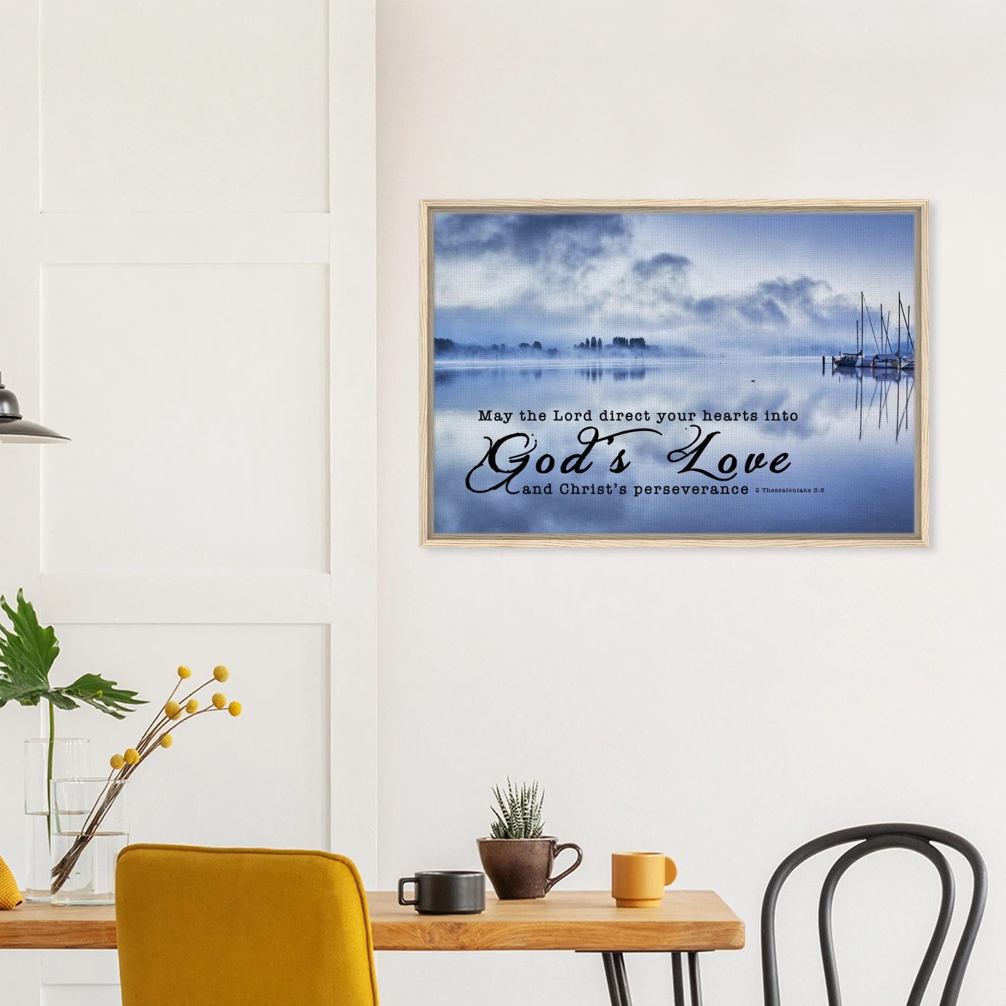 Premium Quality Framed Canvas | Direct Your Heart Into The Love of God ~2 Thessalonians 3:5~