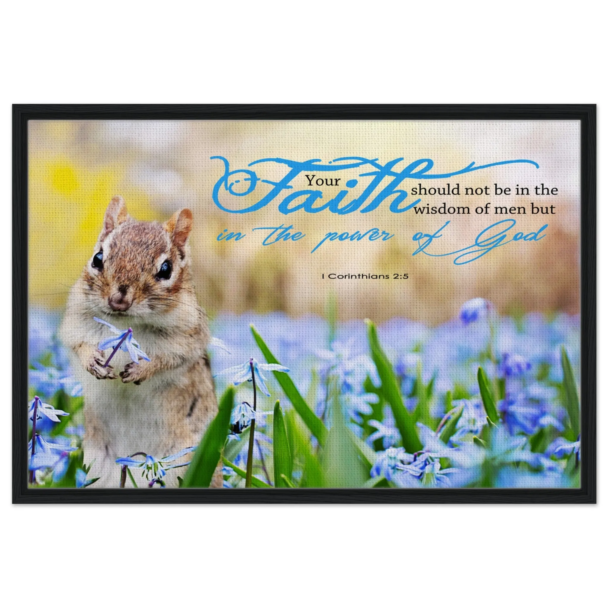 Premium Quality Framed Canvas | Faith In The Power Of God ~1 Corinthians 2:5~