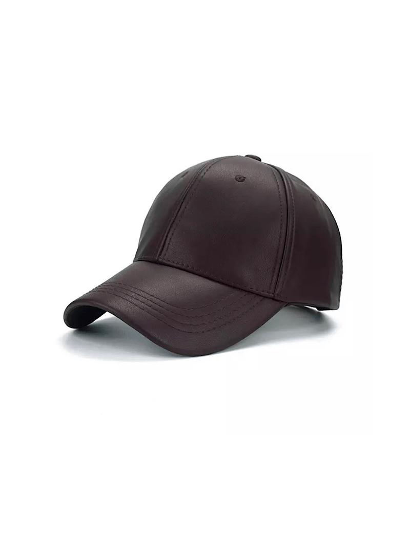 PU Leather Adjustable SnapBack Closure Cap