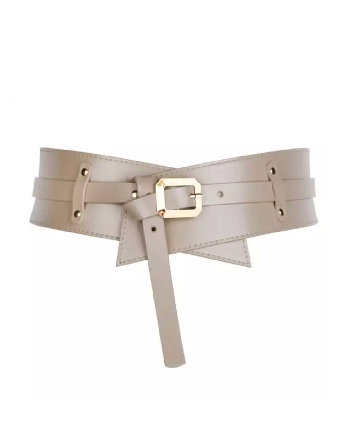 PU Leather Wide Double Belt