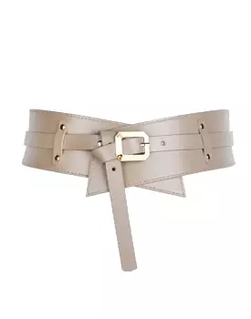 PU Leather Wide Double Belt