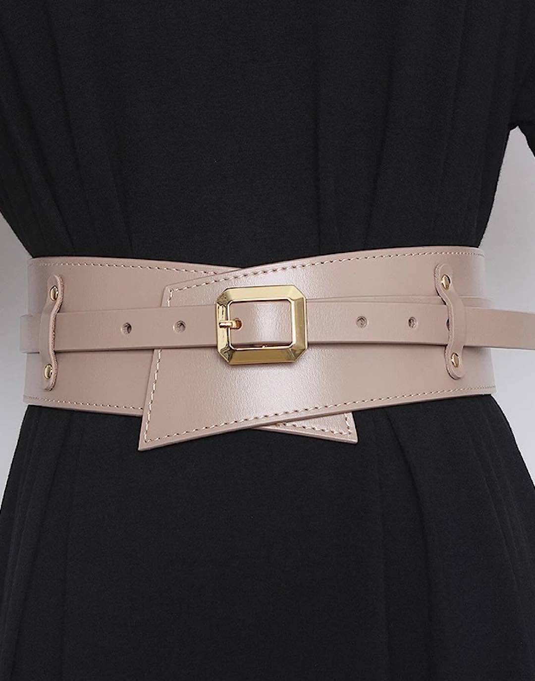 PU Leather Wide Double Belt