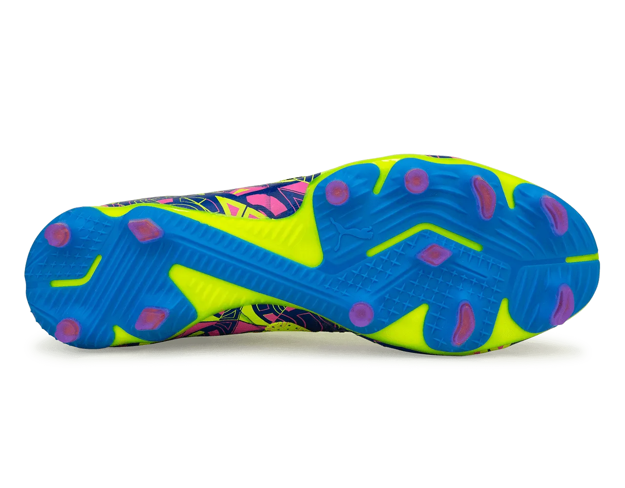 PUMA Men's Future Match Energy FG/AG Yellow/Blue/Pink