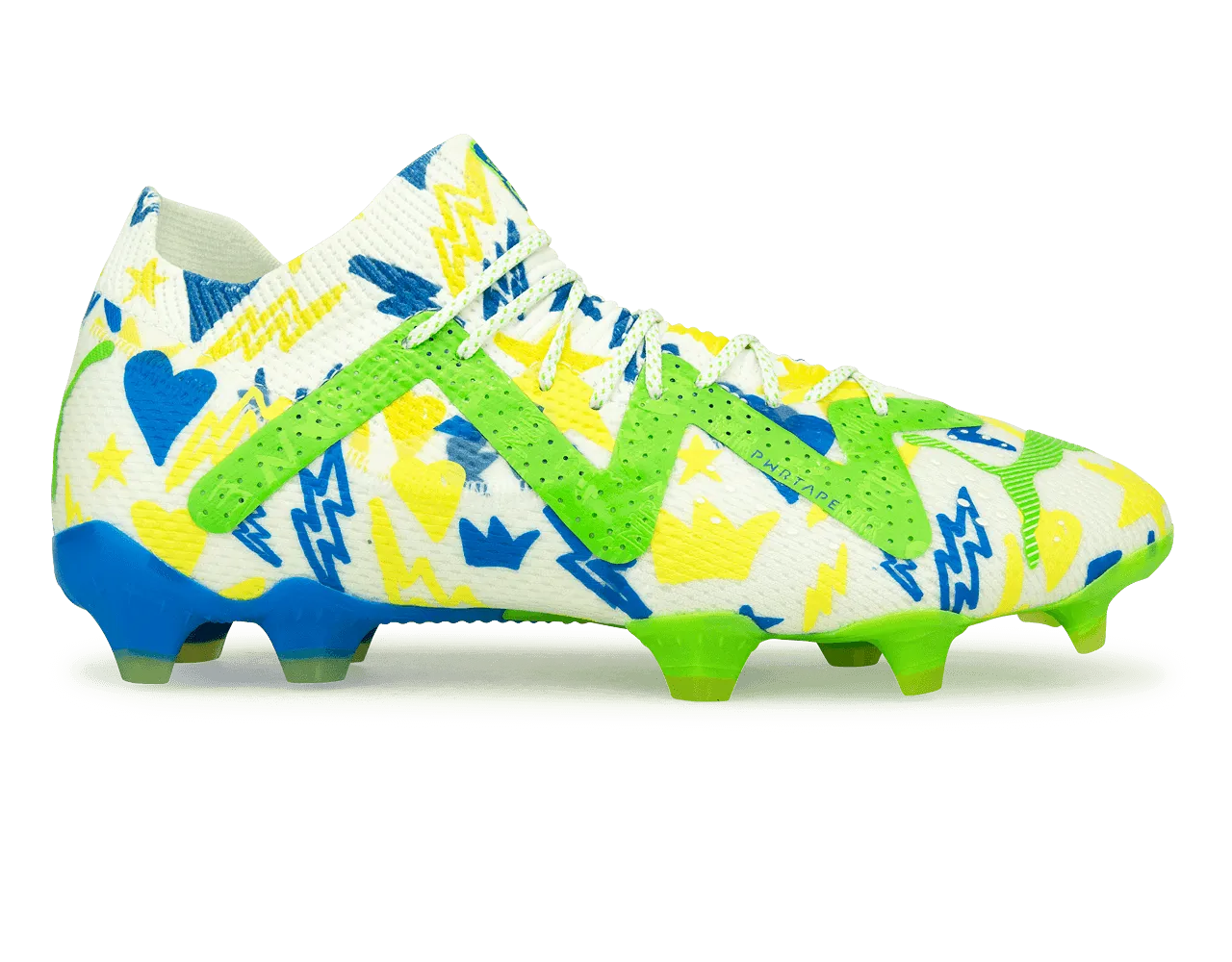 PUMA Men's Future Ultimate x Neymar FG/AG White/Blue/Lemon