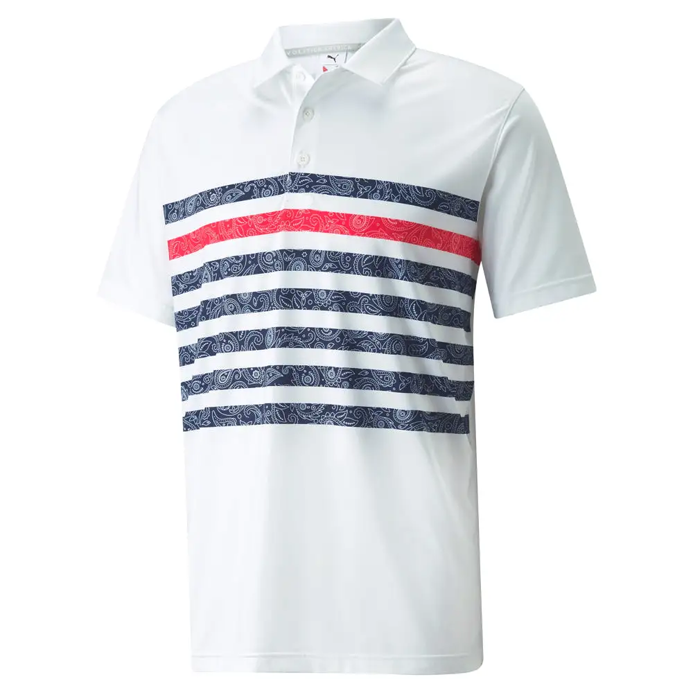 Puma Men's Volition Paisley Stripe Golf Polo 2022 (On-Sale)