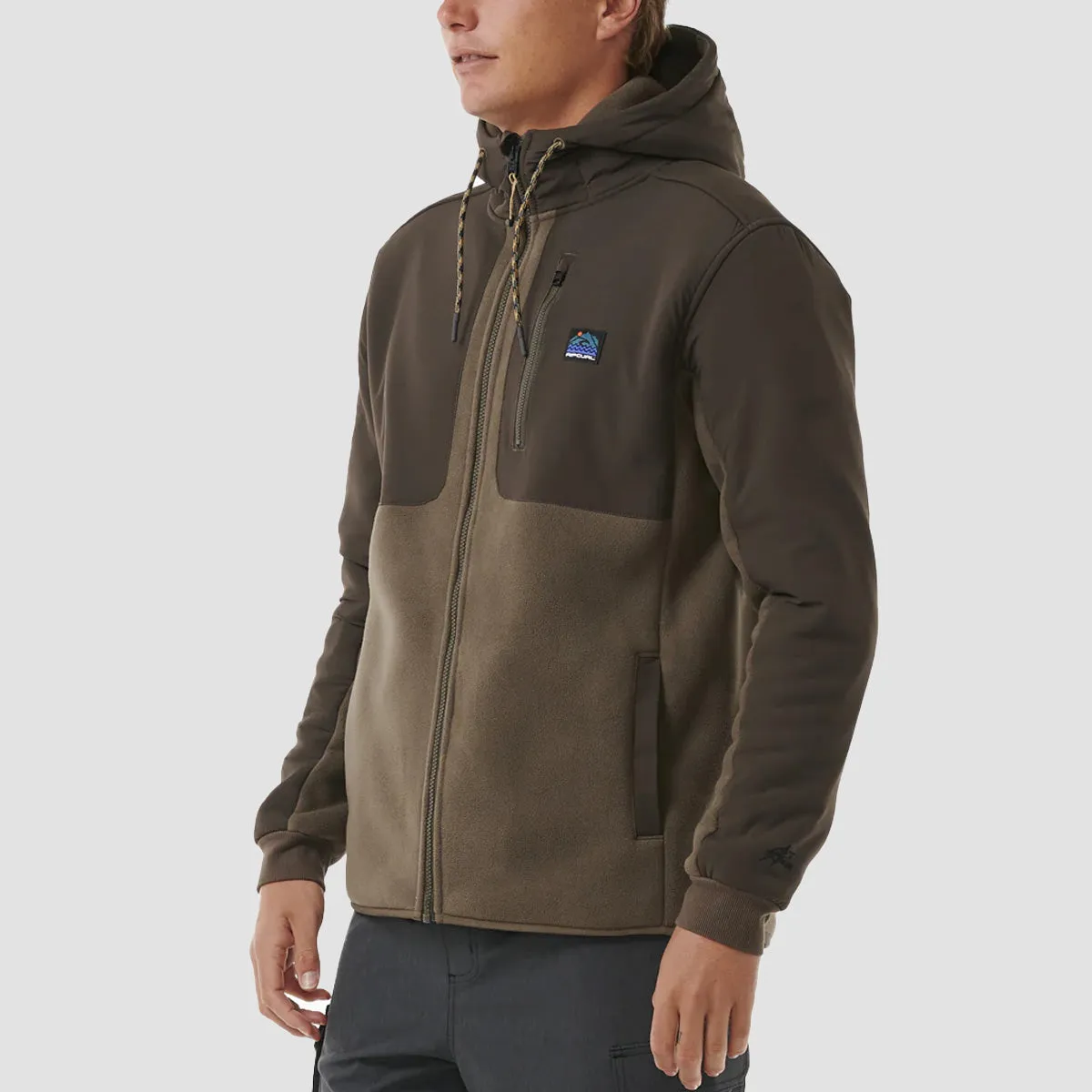 Rip Curl Anti Series Search Hooded Fleece Jacket Rock