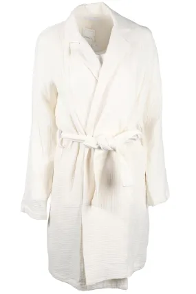 SABLYN WHITE COTTON TRENCH COAT XSMALL