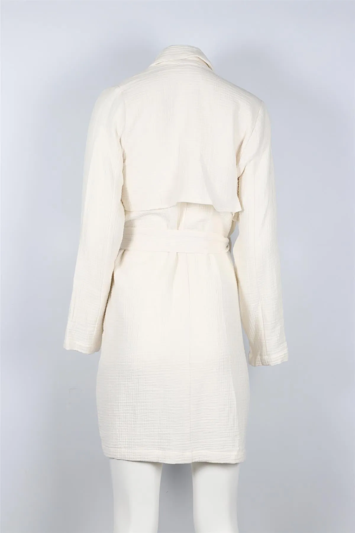 SABLYN WHITE COTTON TRENCH COAT XSMALL