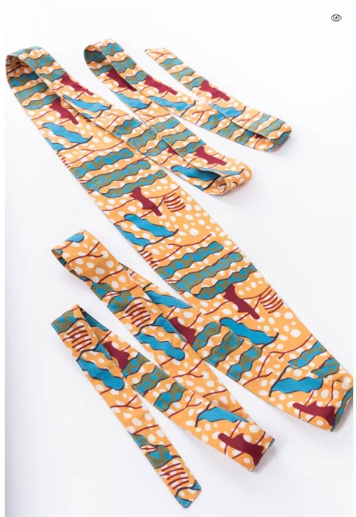 Silk & Salt African inspired Printed Tie Belt One Size