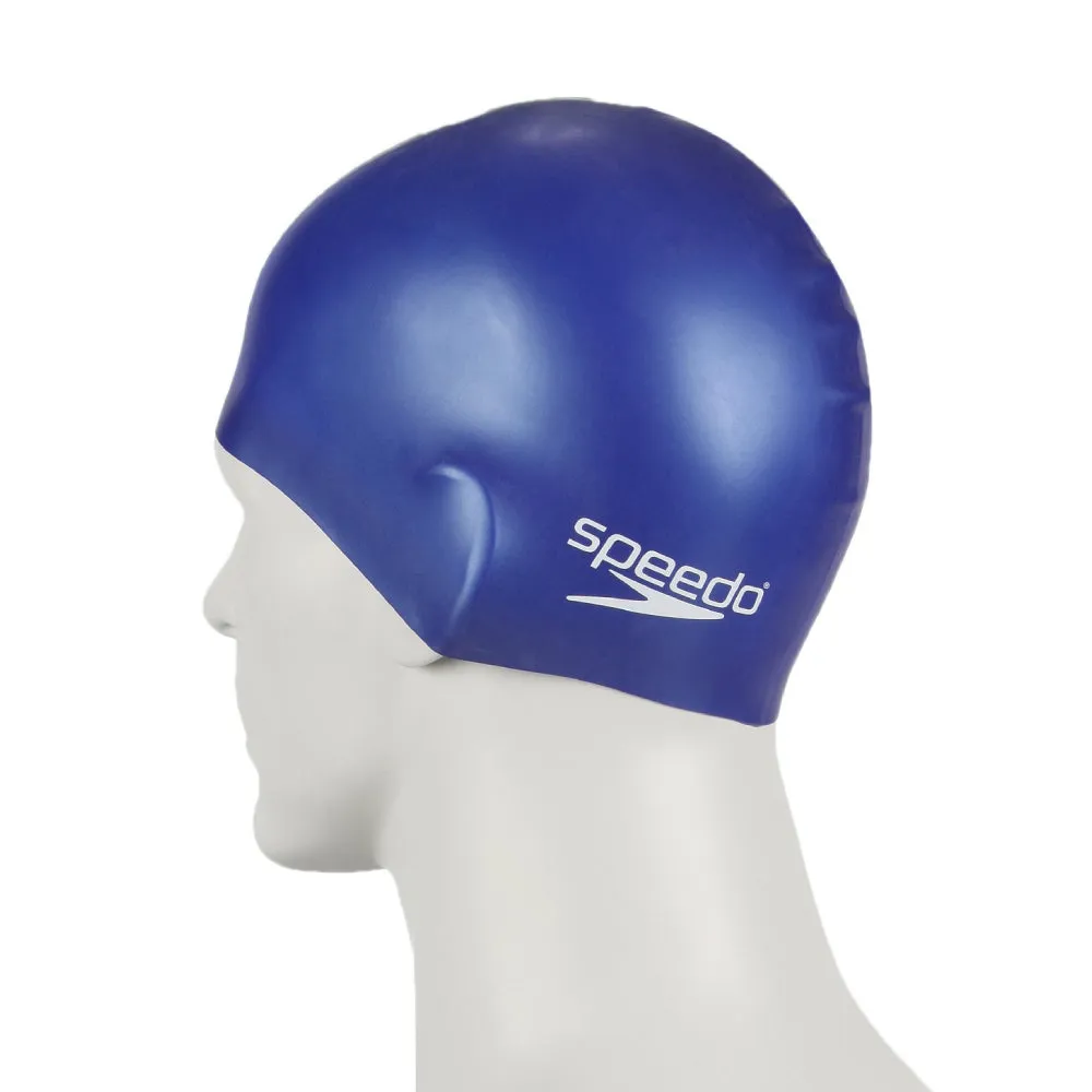 Speedo Moulded Silicon Swimming Cap (Blue)