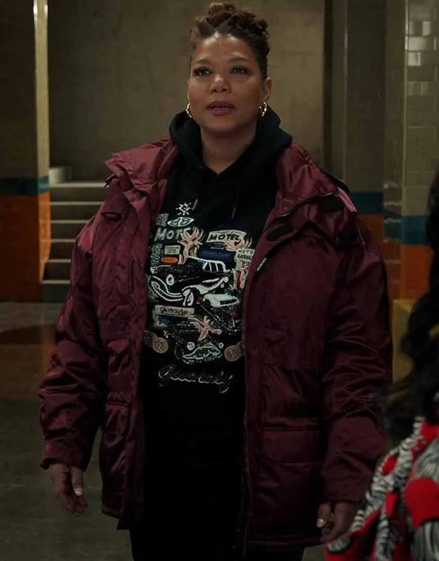 The Equalizer 2021 Queen Latifah Burgundy Jacket | Ujackets.com