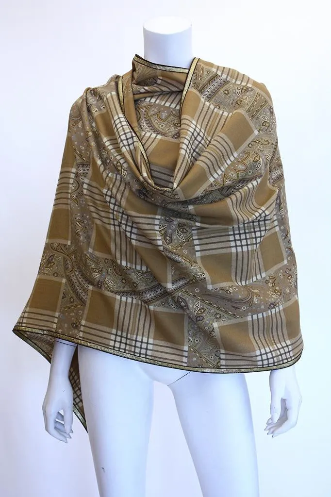 Vintage YVES SAINT LAURENT Wool Pashmina Scarf