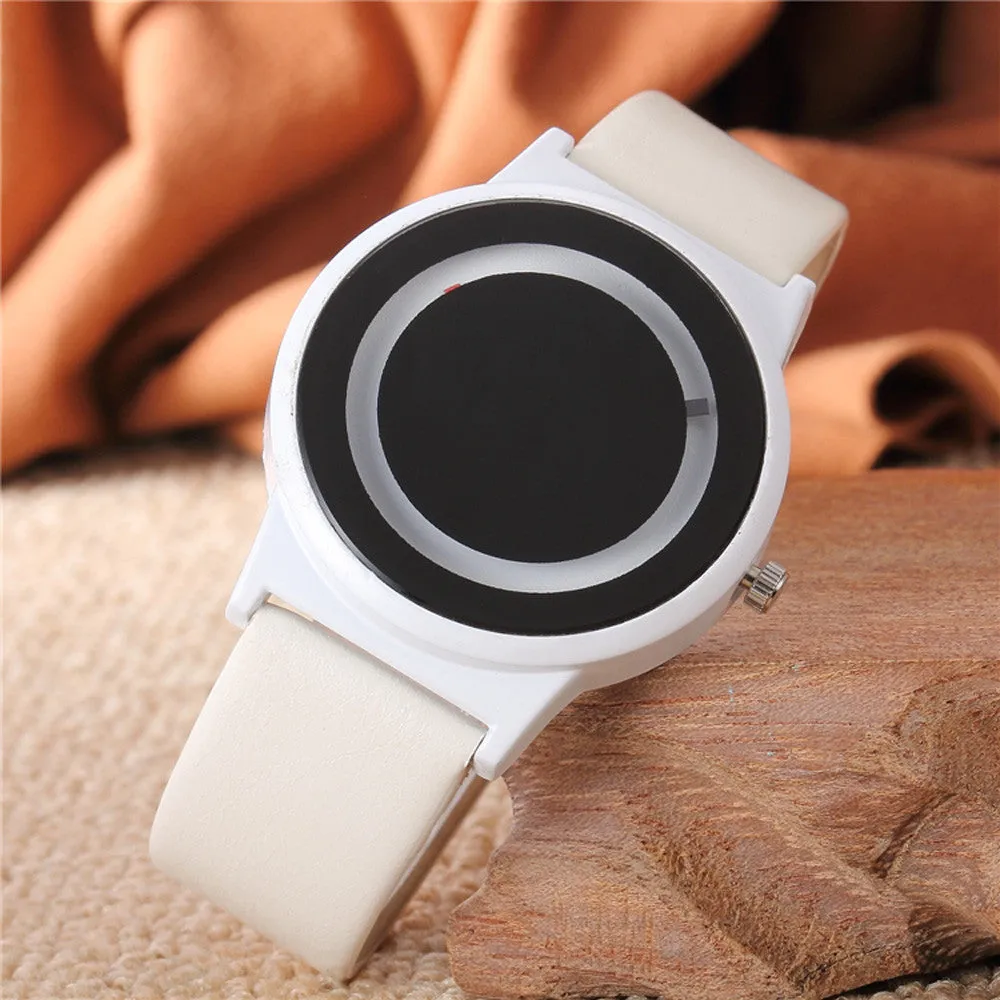 Watch Women Black Dress Clock PU Leather Band Simple Analog Quartz Wrist Bracelet Relogio Feminino Gift