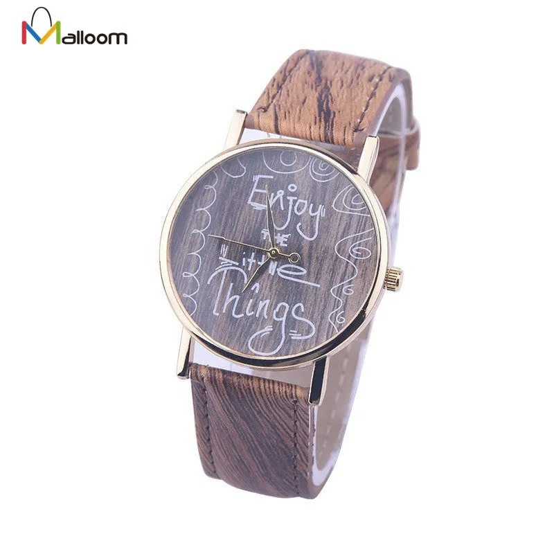 Watch Women Relogio Feminino Striped PU Leather Band Quartz Dial Dress Clock Gift